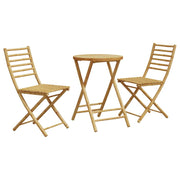 vidaXL 3-Piece Bistro Set Bamboo