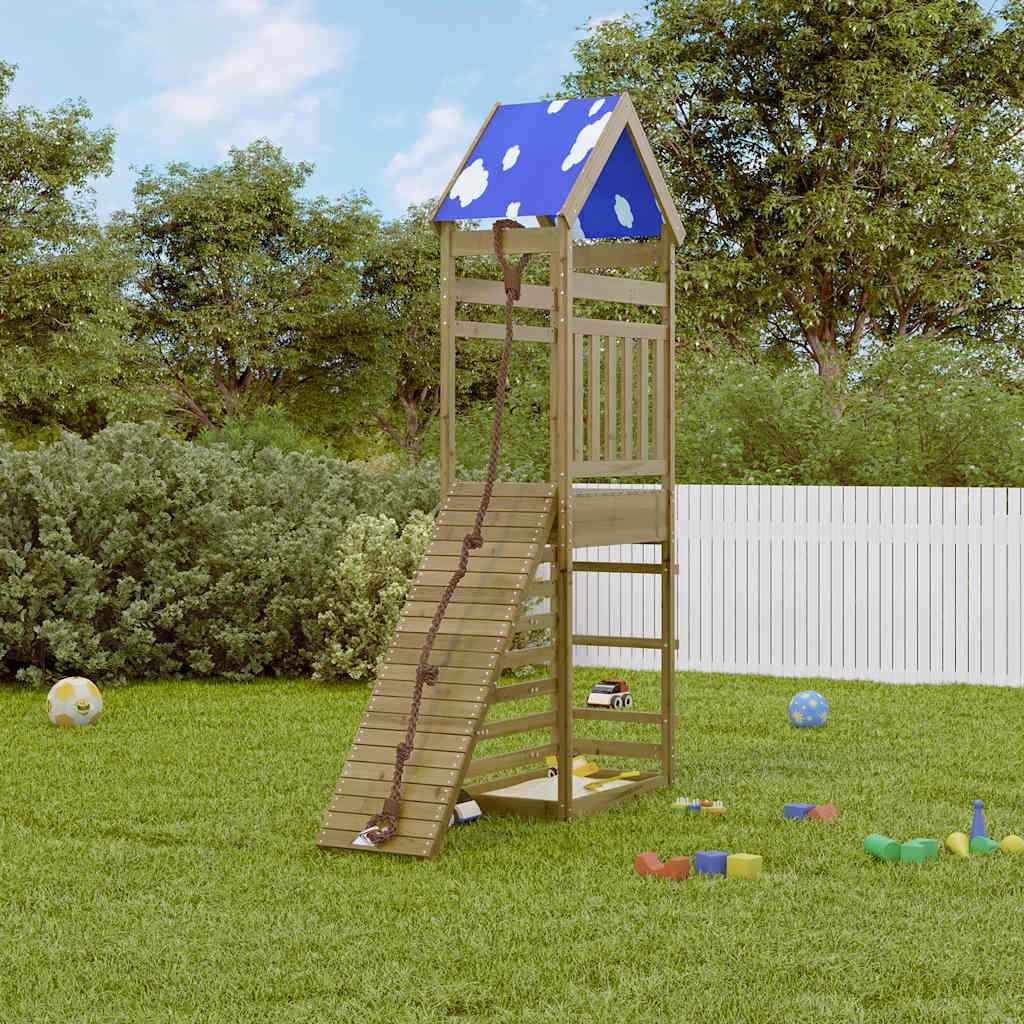 vidaXL Speelhuis massief grenenhout