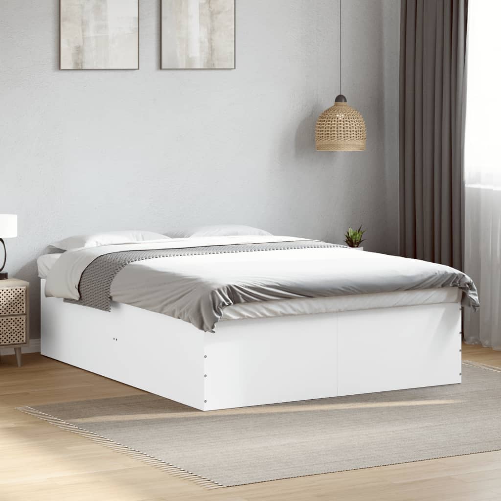 vidaXL Bedframe bewerkt hout grijs sonoma eikenkleurig 160x200 cm