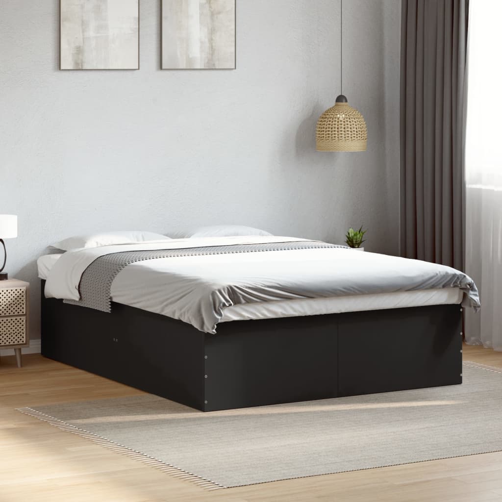 vidaXL Bedframe bewerkt hout grijs sonoma eikenkleurig 160x200 cm