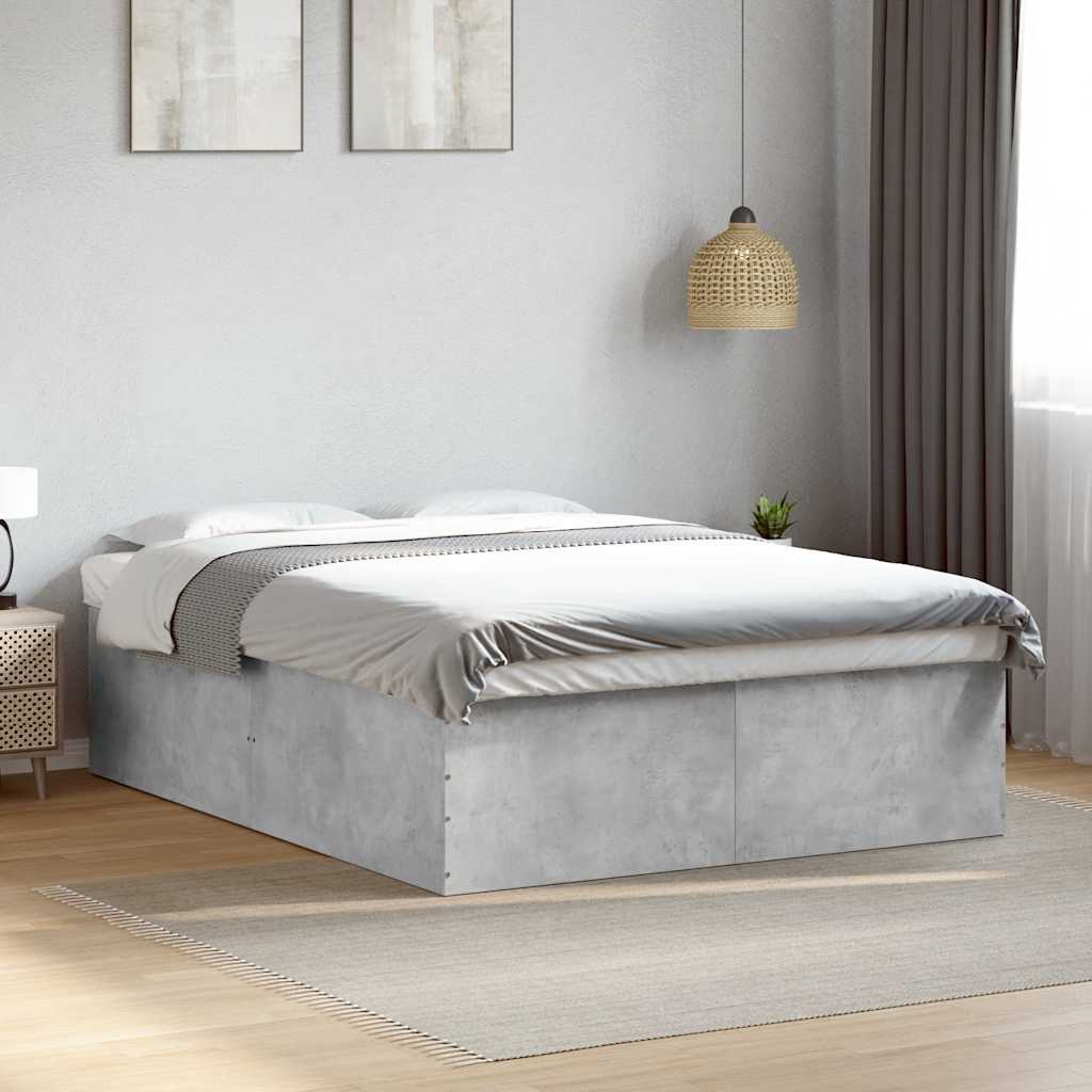 vidaXL Bedframe bewerkt hout grijs sonoma eikenkleurig 160x200 cm