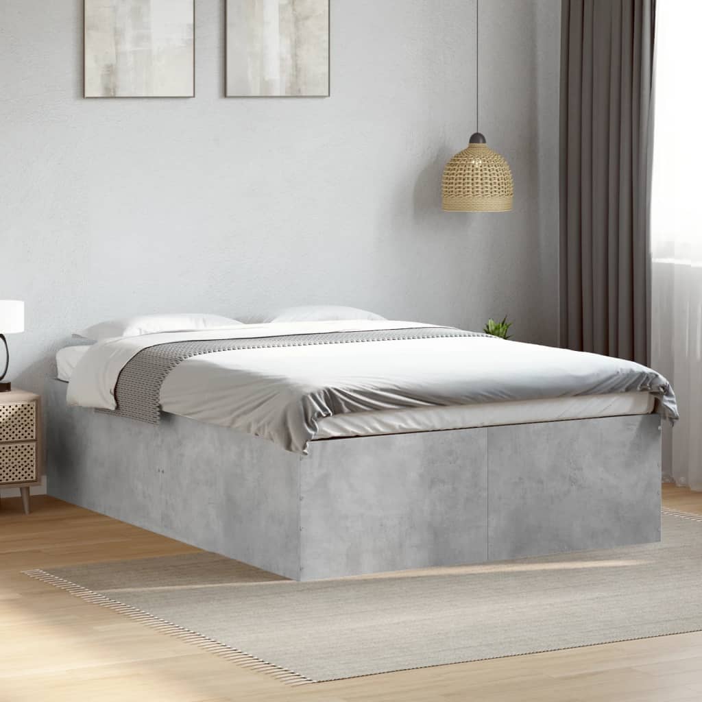 vidaXL Bedframe bewerkt hout grijs sonoma eikenkleurig 160x200 cm