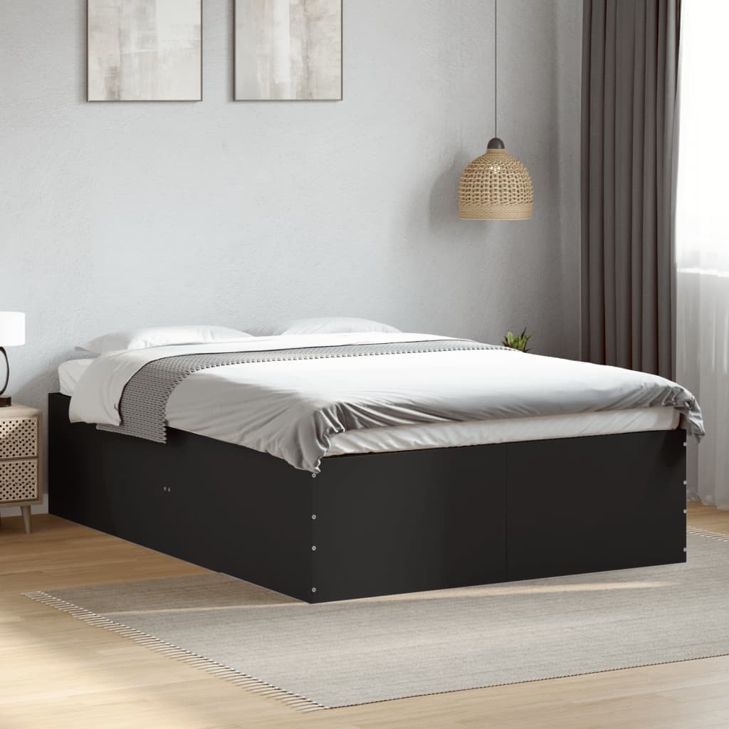 vidaXL Bedframe bewerkt hout grijs sonoma eikenkleurig 160x200 cm