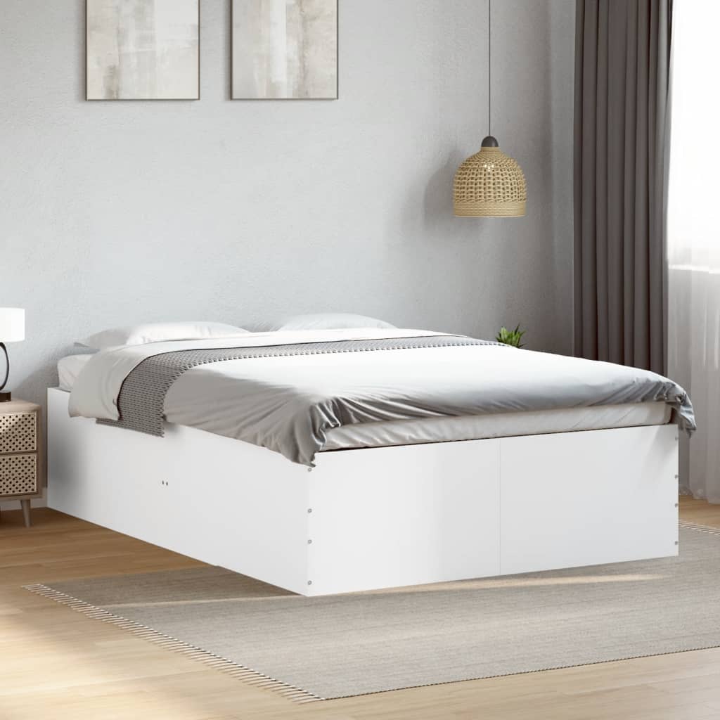 vidaXL Bedframe bewerkt hout grijs sonoma eikenkleurig 160x200 cm