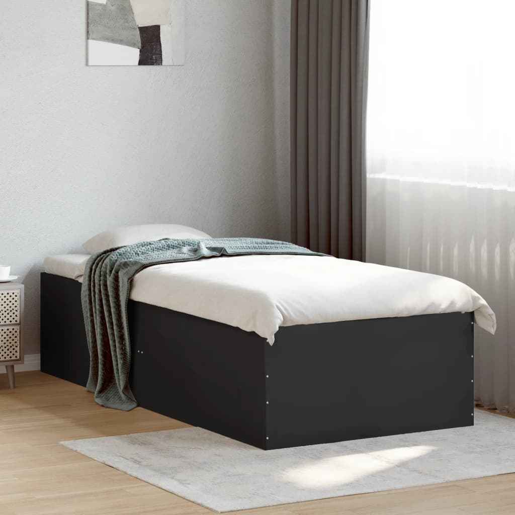 vidaXL Bedframe bewerkt hout grijs sonoma eikenkleurig 160x200 cm