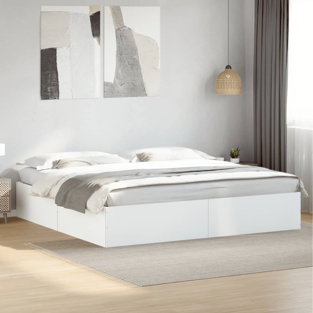 vidaXL Bedframe bewerkt hout grijs sonoma eikenkleurig 160x200 cm