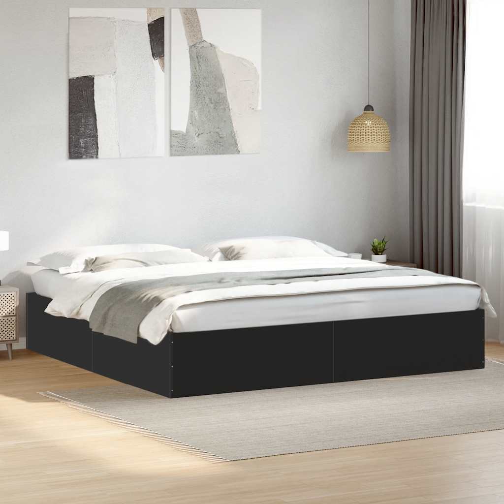 vidaXL Bedframe bewerkt hout grijs sonoma eikenkleurig 160x200 cm
