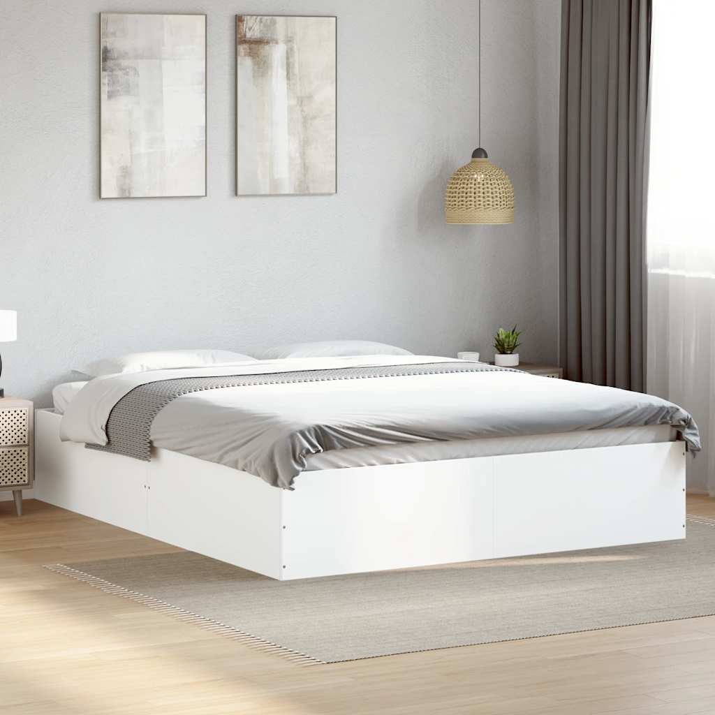 vidaXL Bedframe bewerkt hout grijs sonoma eikenkleurig 160x200 cm