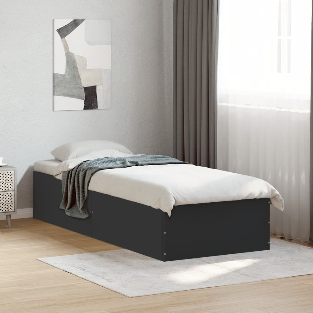vidaXL Bedframe bewerkt hout grijs sonoma eikenkleurig 160x200 cm