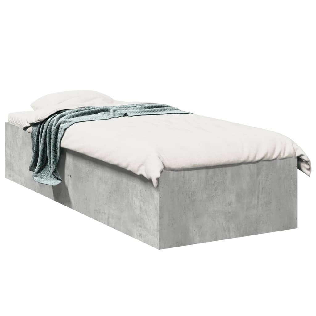 vidaXL Bedframe bewerkt hout grijs sonoma eikenkleurig 160x200 cm