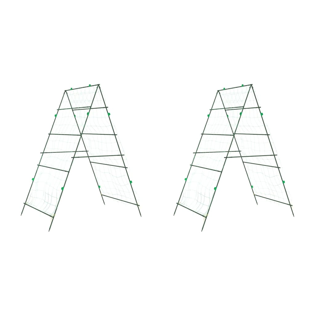 vidaXL Plantenklimrek A-frame 99x90x175,5 cm staal