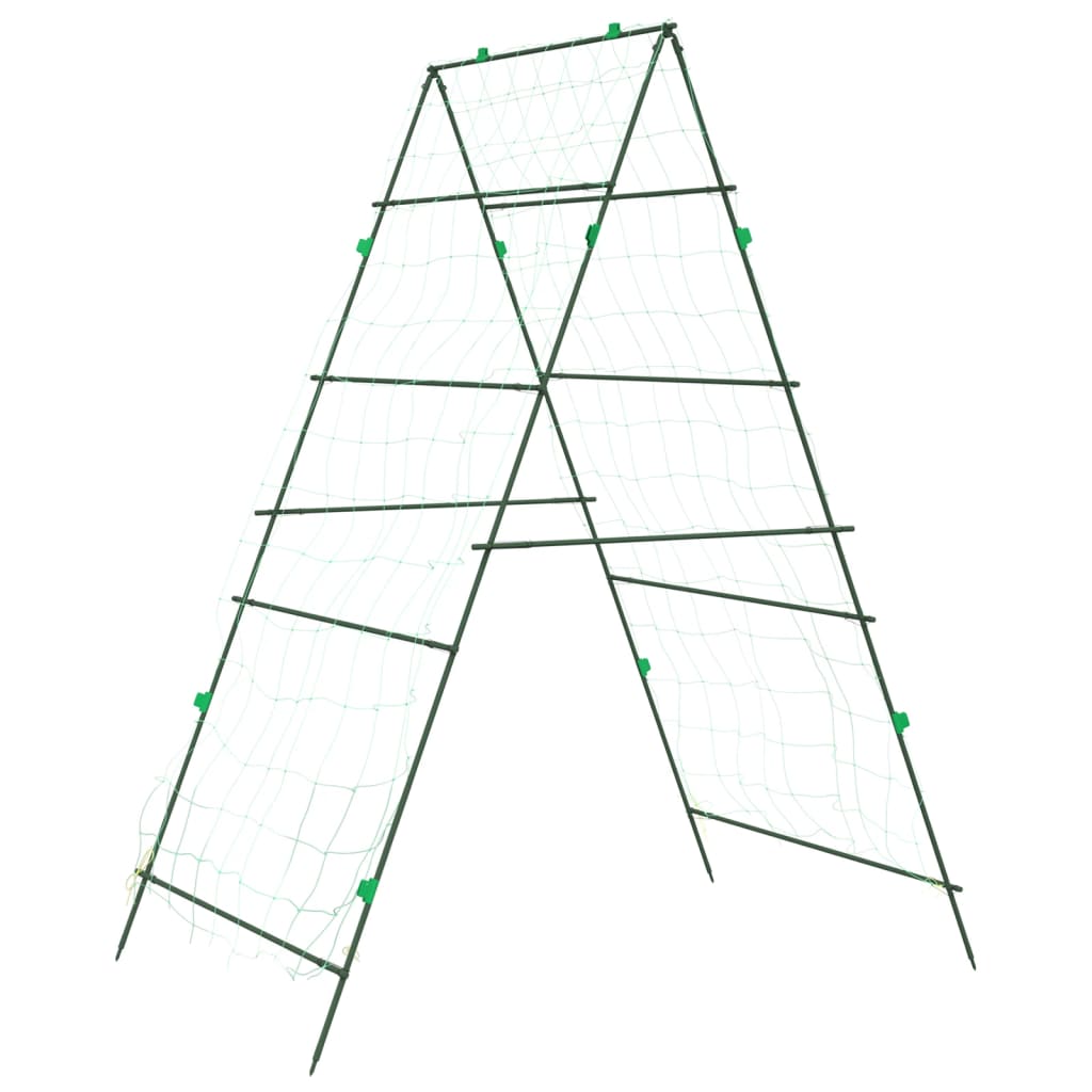 vidaXL Plantenklimrek A-frame 99x90x175,5 cm staal