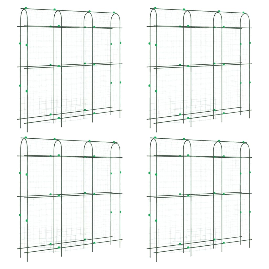 vidaXL Plantenklimrek U-vorm 181x31x182,5 cm staal