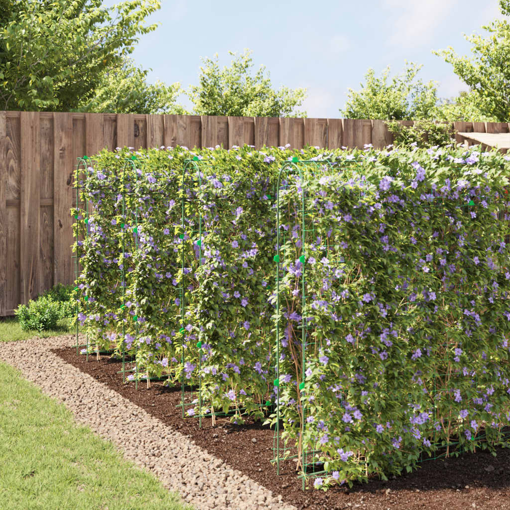 vidaXL Plantenklimrek U-vorm 181x31x182,5 cm staal