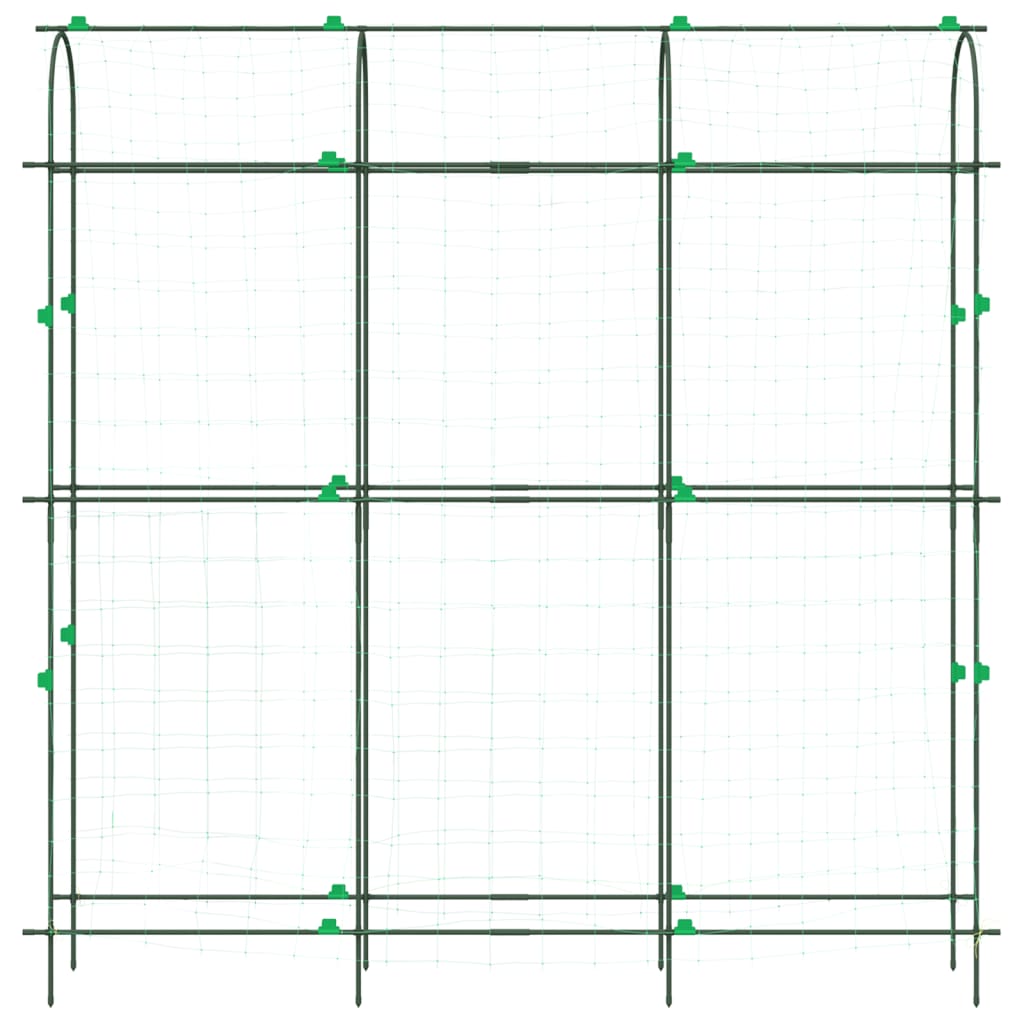 vidaXL Plantenklimrek U-vorm 181x31x182,5 cm staal