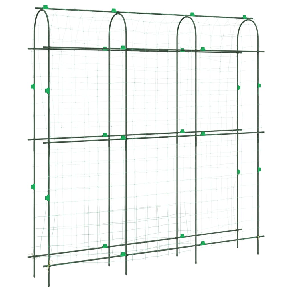 vidaXL Plantenklimrek U-vorm 181x31x182,5 cm staal