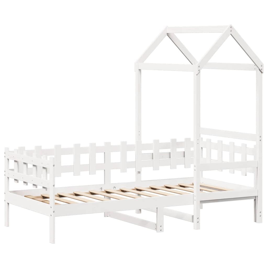 vidaXL Slaapbank met huisje 90x200 cm massief grenenhout