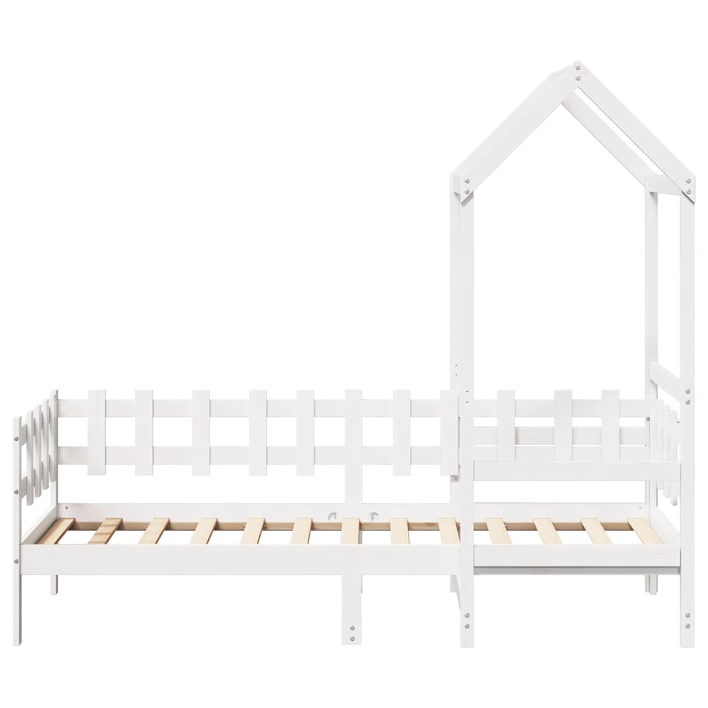 vidaXL Slaapbank met huisje 90x200 cm massief grenenhout