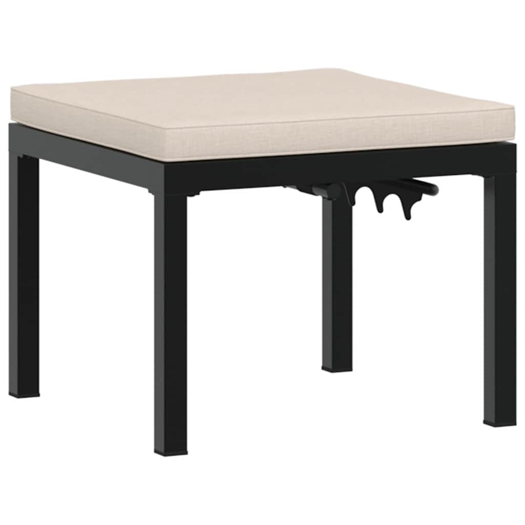 vidaXL 4-Piece Lounge Set with Cushions Powder-Coated Steel Black