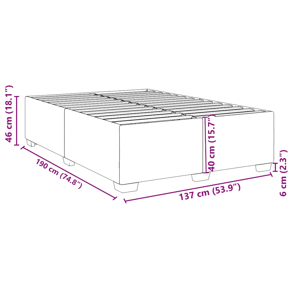 vidaXL Bedframe zonder matras Zwart Volledig Kunstleer
