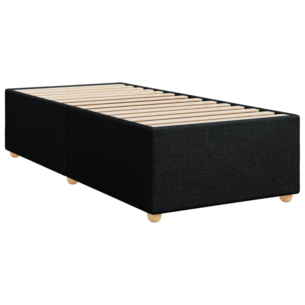 vidaXL Bedframe zonder matras, donkergrijs, eenpersoonsstof