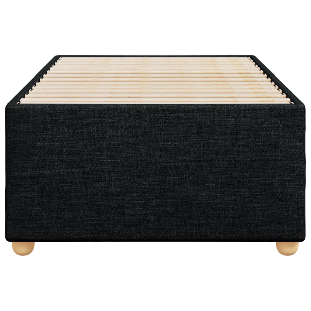 vidaXL Bedframe zonder matras, donkergrijs, eenpersoonsstof