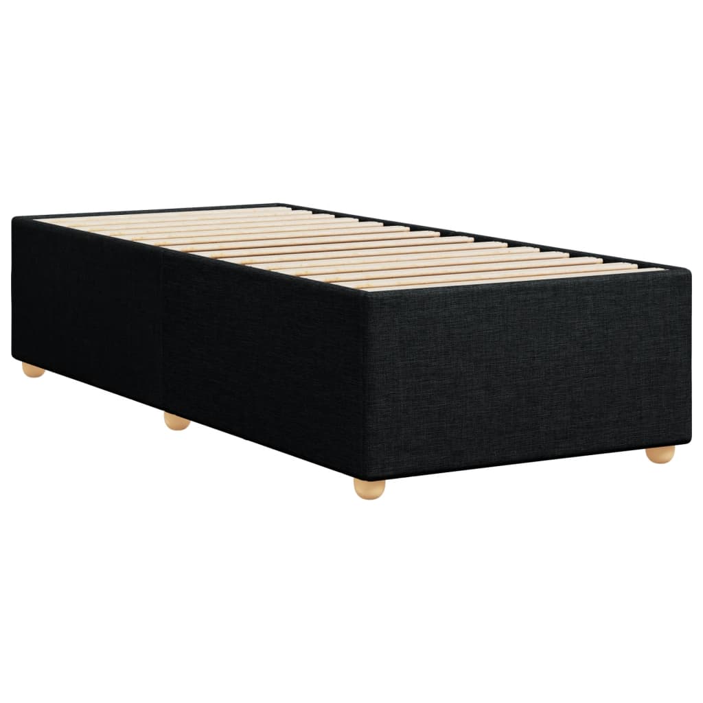 vidaXL Bedframe zonder matras, donkergrijs, eenpersoonsstof