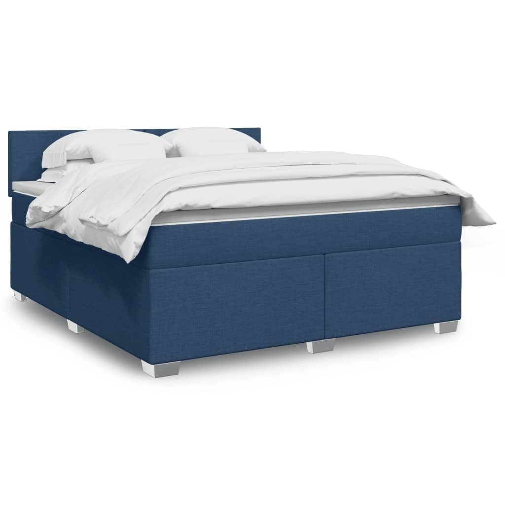 vidaXL Boxspring met matras stof lichtgrijs 90x200 cm