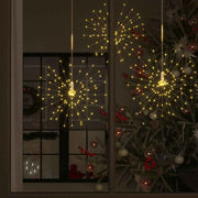 vidaXL Kerstverlichting vuurwerk 140 LED's buiten 20 cm warmwit