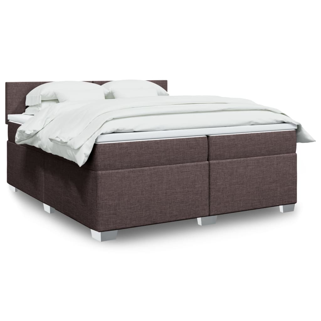 vidaXL Boxspring met matras stof lichtgrijs 90x200 cm