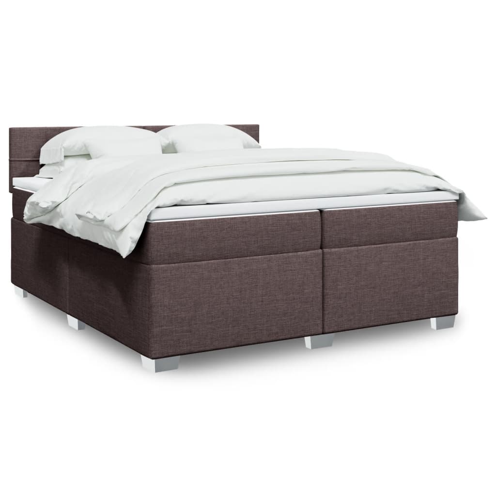vidaXL Boxspring met matras stof lichtgrijs 90x200 cm