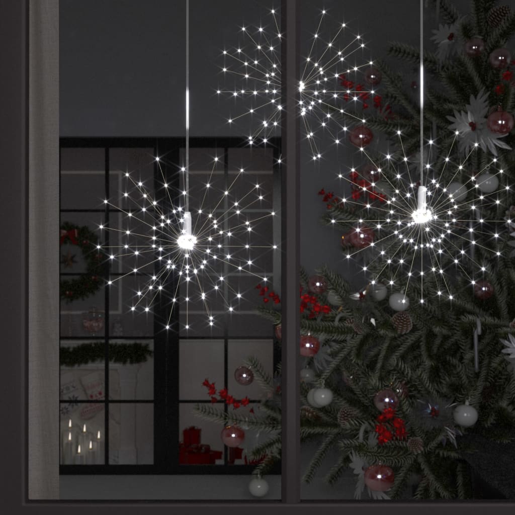 vidaXL Kerstverlichting vuurwerk 140 LED's buiten 20 cm warmwit