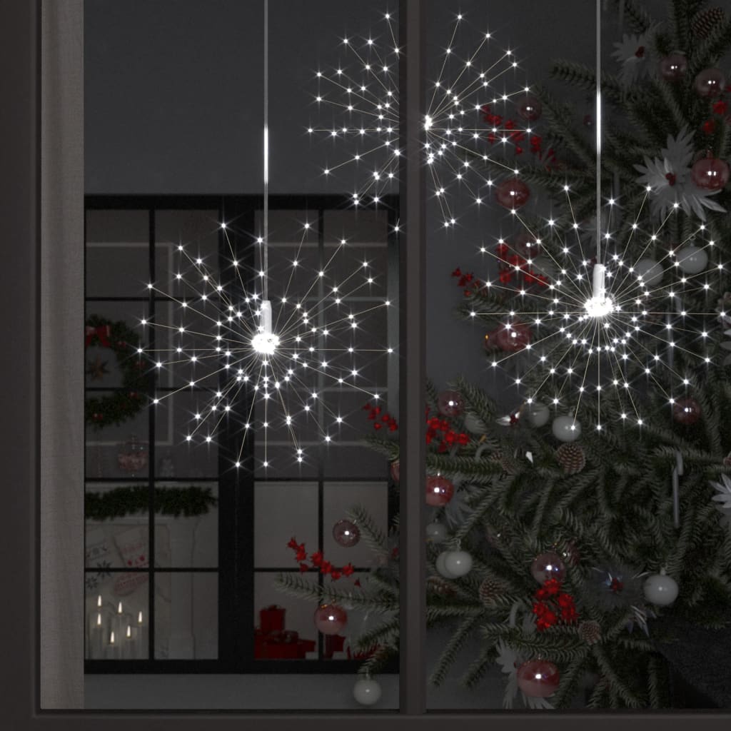 vidaXL Kerstverlichting vuurwerk 140 LED's buiten 20 cm warmwit