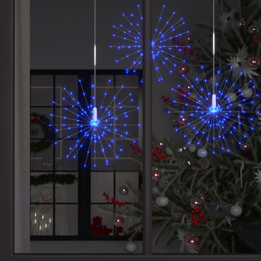 vidaXL Kerstverlichting vuurwerk 140 LED's buiten 20 cm warmwit