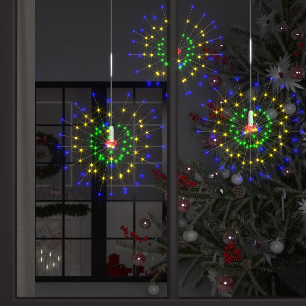 vidaXL Kerstverlichting vuurwerk 140 LED's buiten 20 cm warmwit