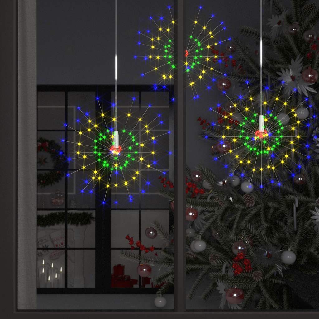 vidaXL Kerstverlichting vuurwerk 140 LED's buiten 20 cm warmwit