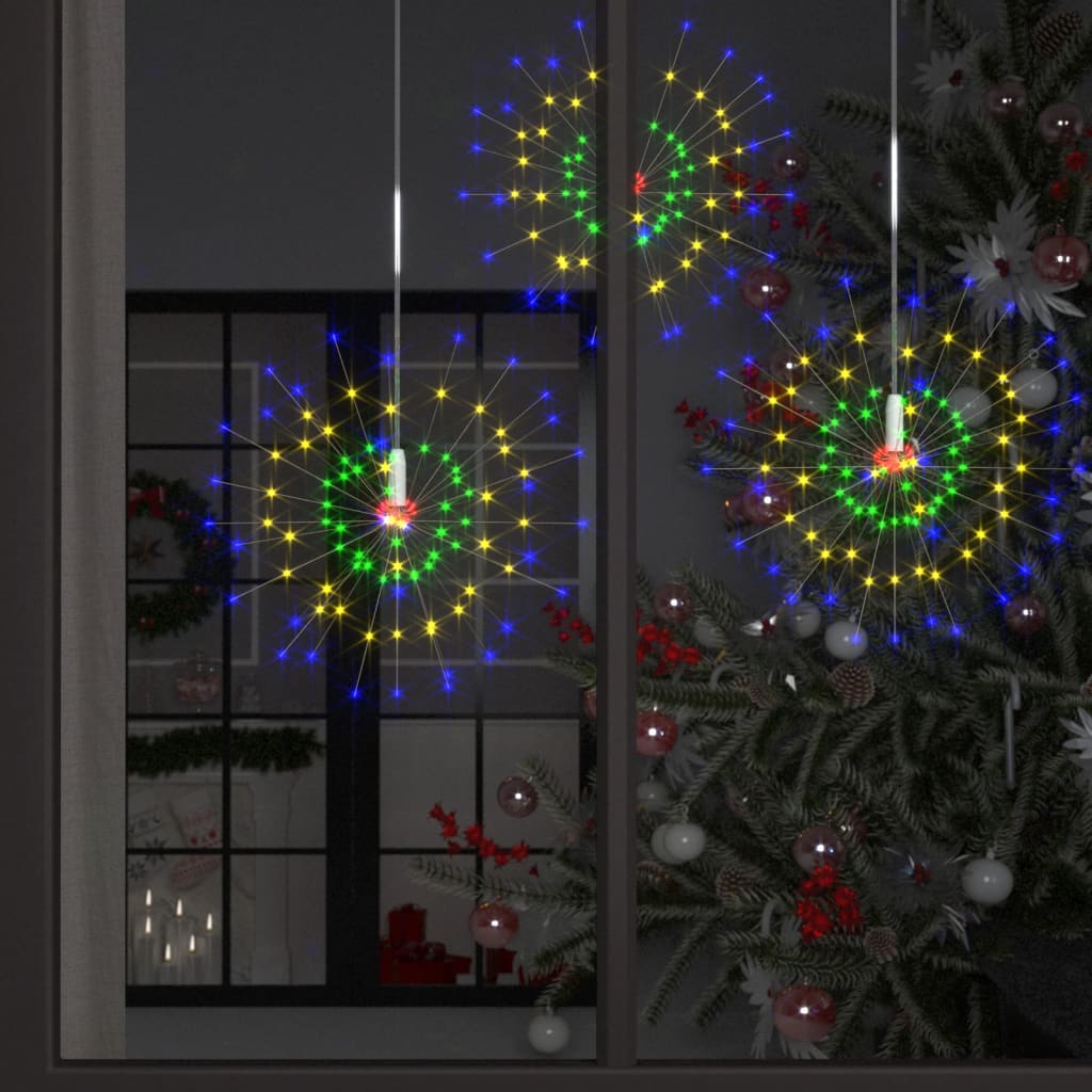 vidaXL Kerstverlichting vuurwerk 140 LED's buiten 20 cm warmwit