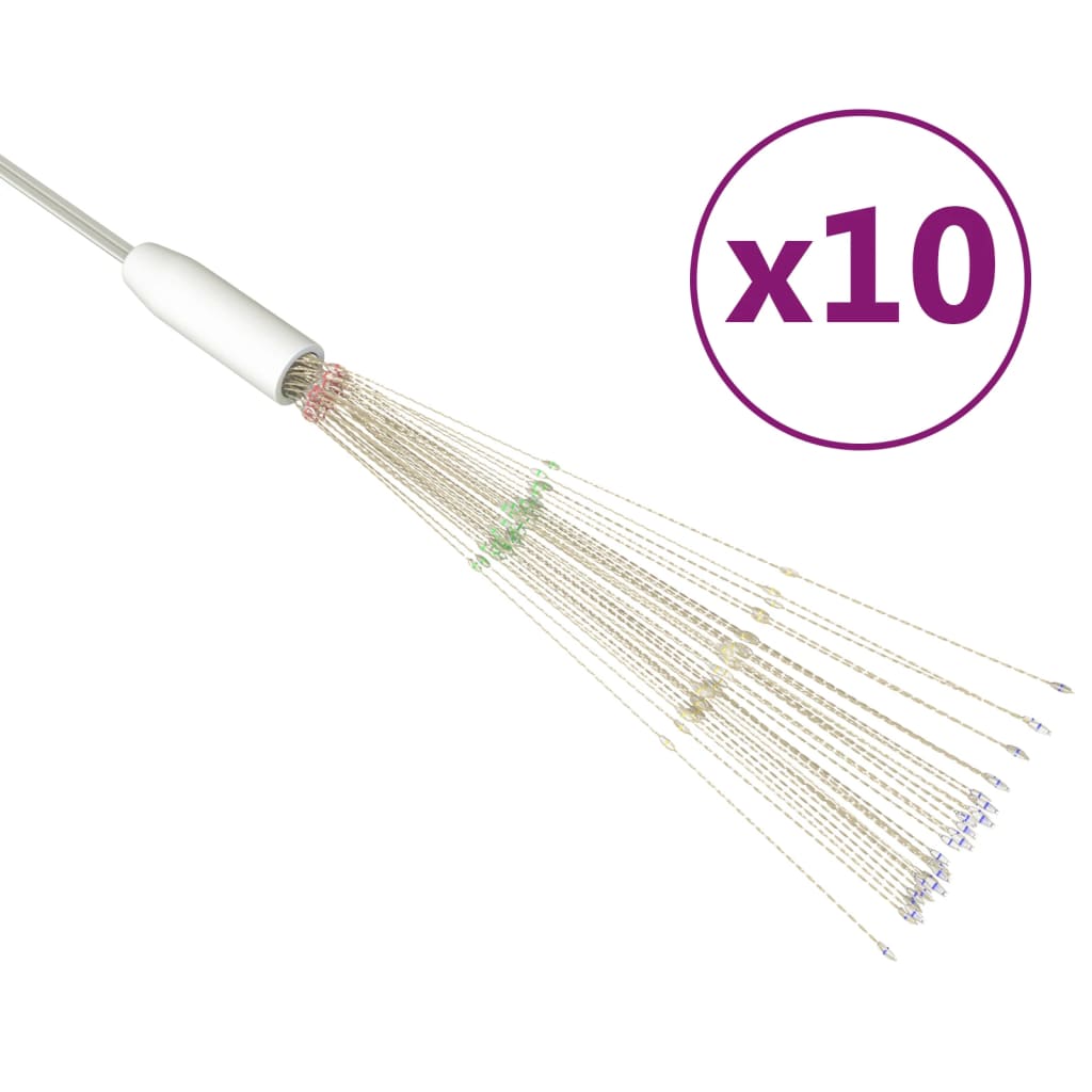 vidaXL Kerstverlichting vuurwerk 140 LED's buiten 20 cm warmwit