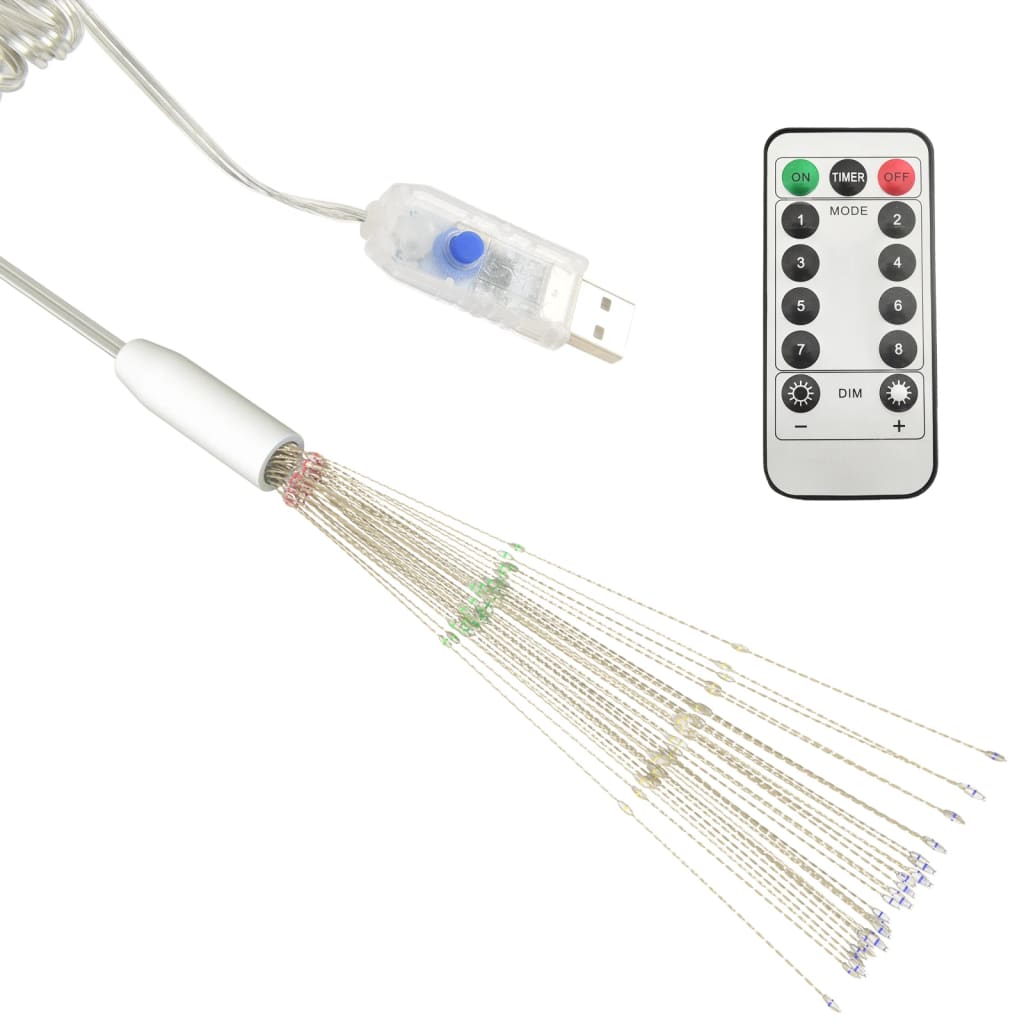 vidaXL Kerstverlichting vuurwerk 140 LED's buiten 20 cm warmwit