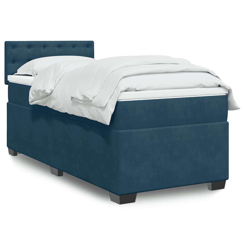 vidaXL Boxspring met matras fluweel donkergrijs 200x200 cm