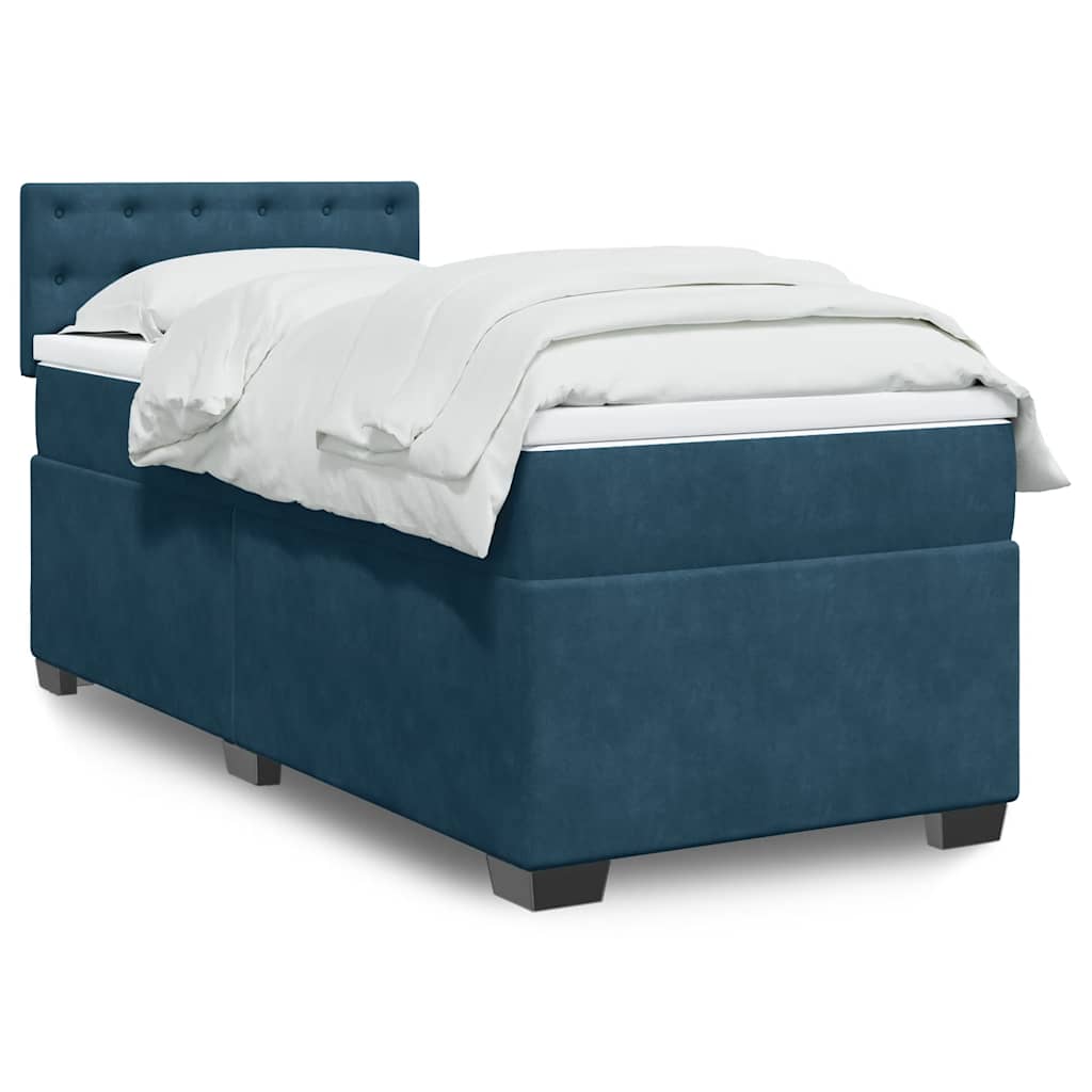 vidaXL Boxspring met matras fluweel donkergrijs 200x200 cm