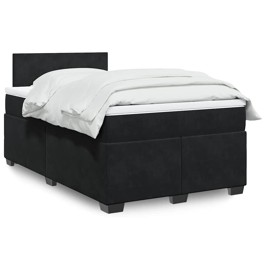 vidaXL Boxspring met matras fluweel donkergrijs 200x200 cm
