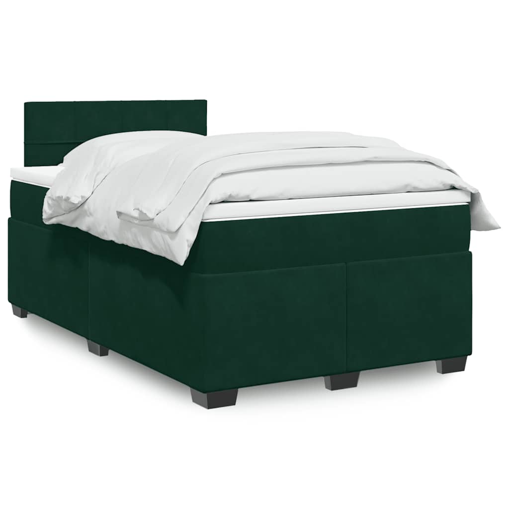vidaXL Boxspring met matras fluweel donkergrijs 200x200 cm