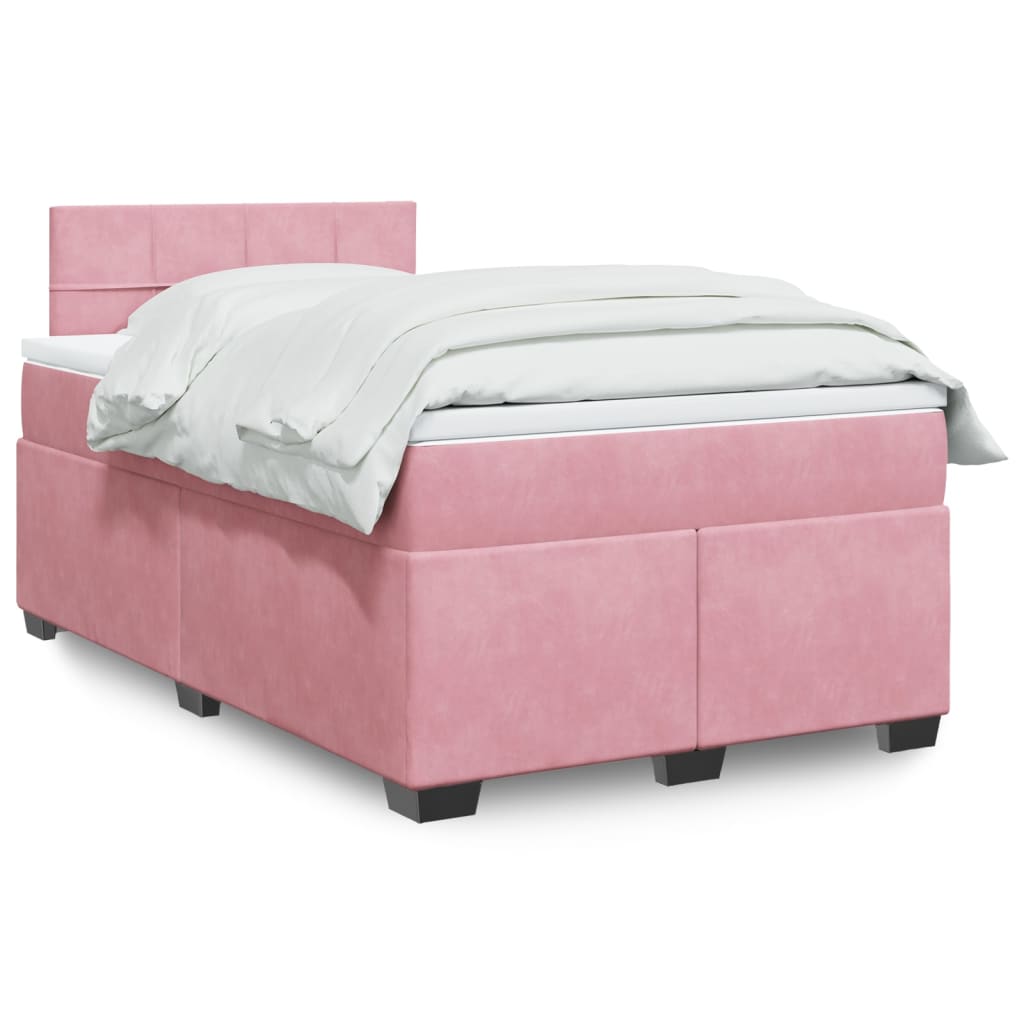 vidaXL Boxspring met matras fluweel donkergrijs 200x200 cm