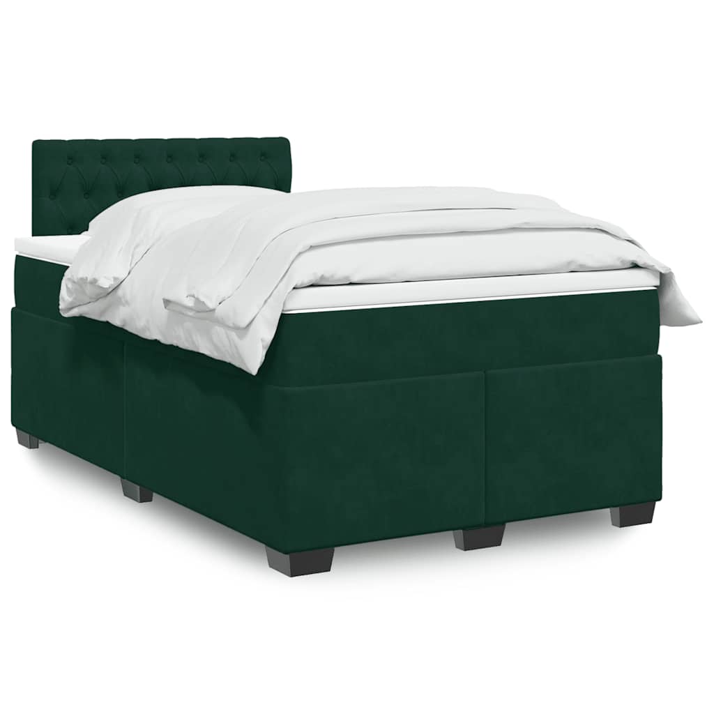 vidaXL Boxspring met matras fluweel donkergrijs 200x200 cm