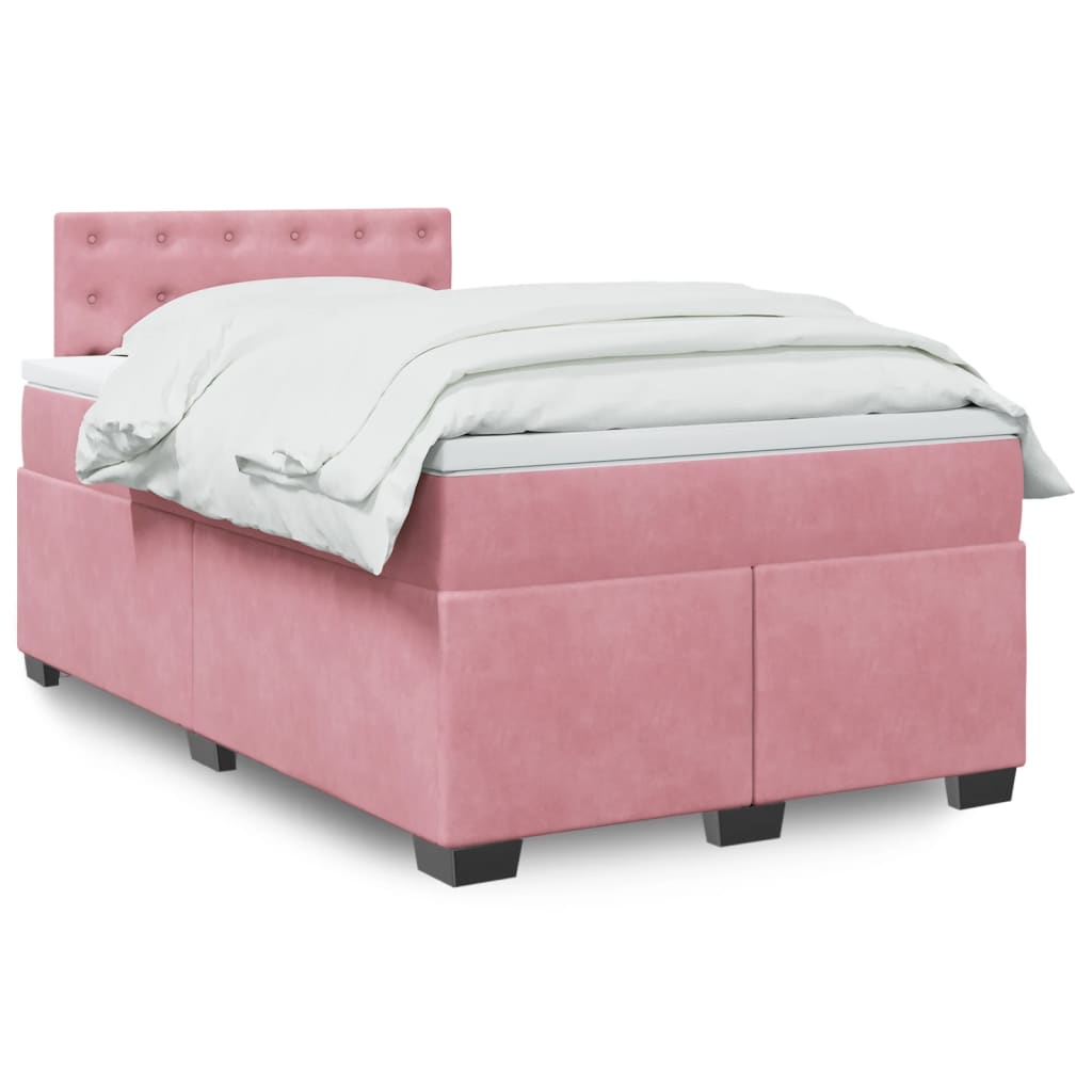 vidaXL Boxspring met matras fluweel donkergrijs 200x200 cm