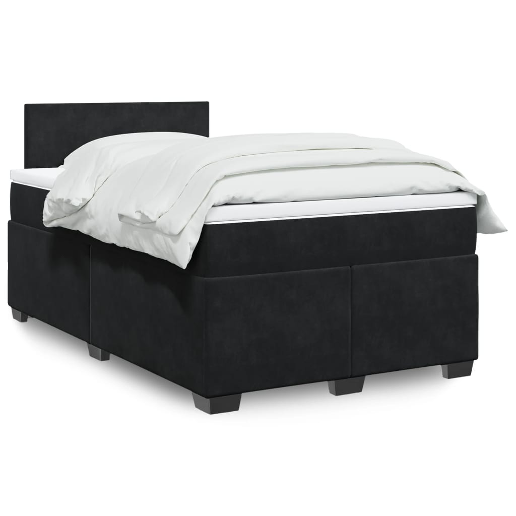 vidaXL Boxspring met matras fluweel donkergrijs 200x200 cm