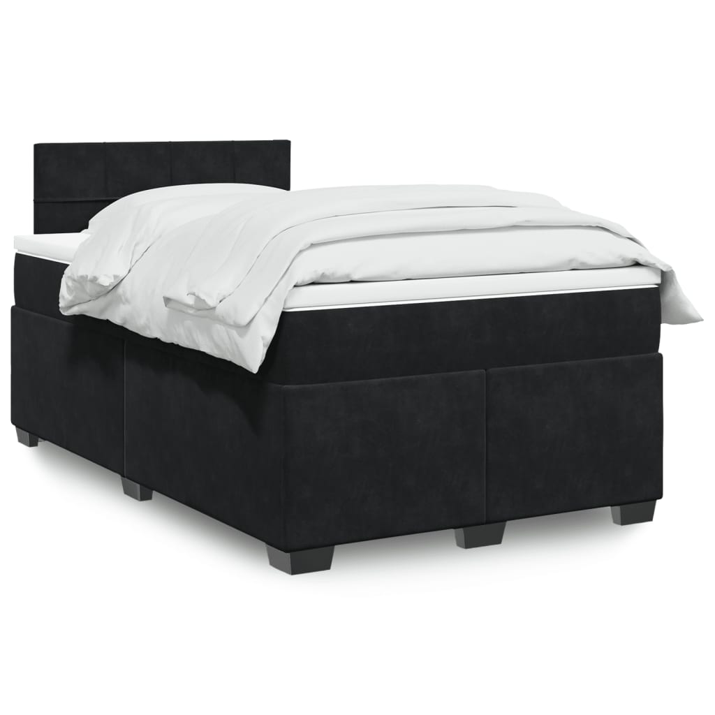 vidaXL Boxspring met matras fluweel donkergrijs 200x200 cm
