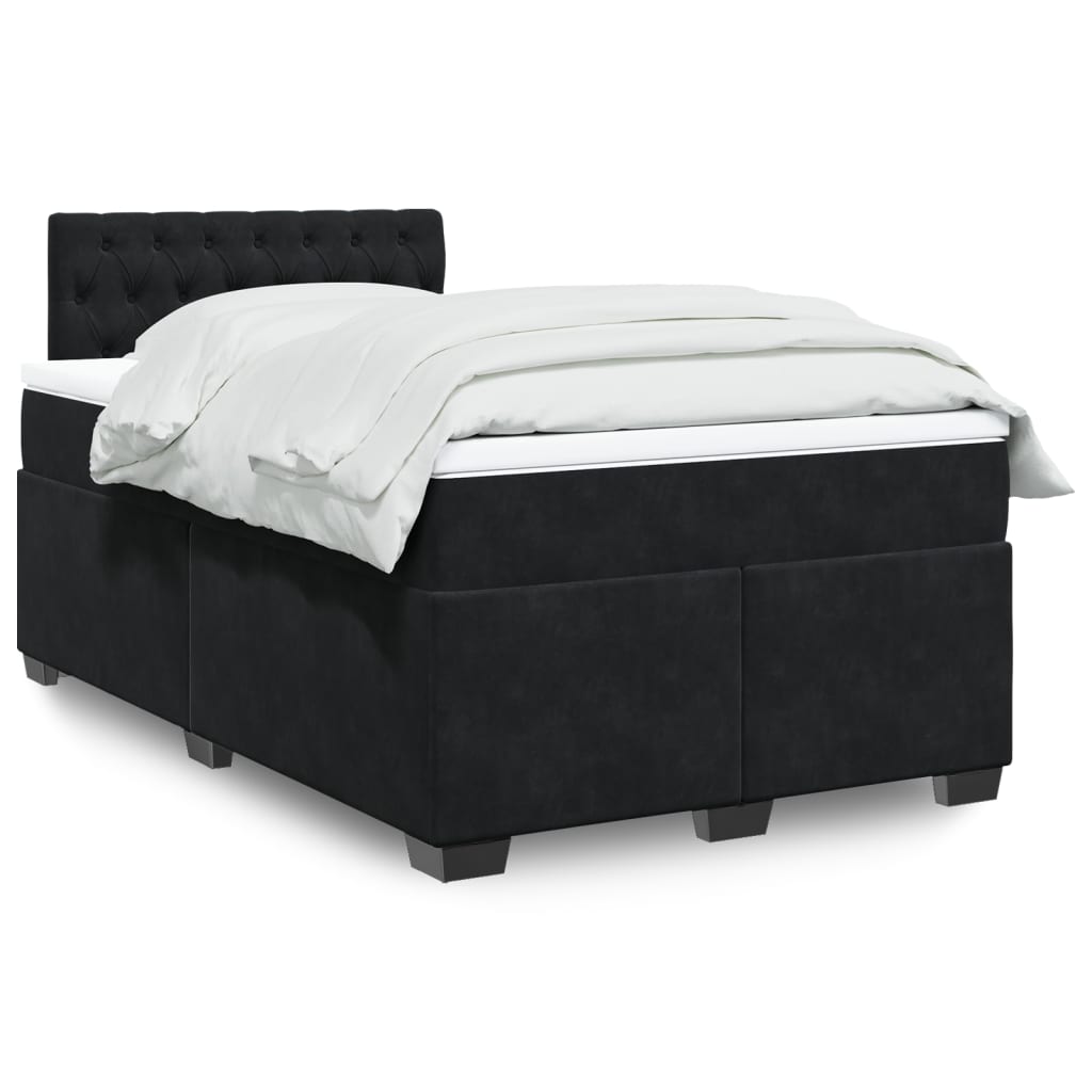vidaXL Boxspring met matras fluweel donkergrijs 200x200 cm