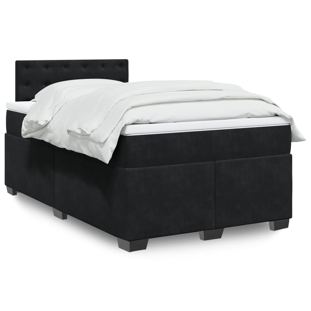 vidaXL Boxspring met matras fluweel donkergrijs 200x200 cm